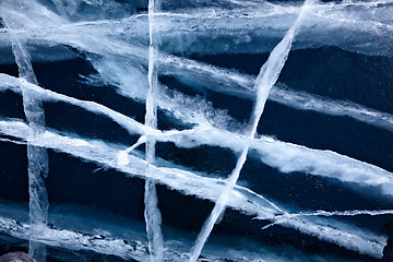 Image showing Baikal ice texture