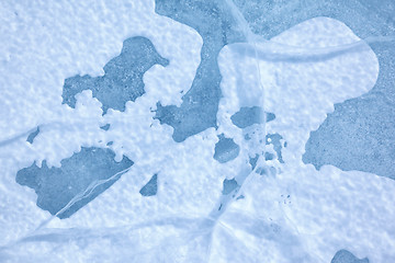 Image showing Baikal ice texture