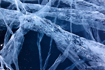 Image showing Baikal ice texture