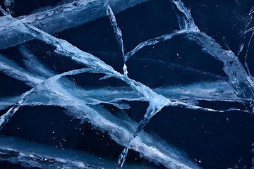 Image showing Baikal ice texture