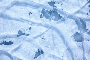 Image showing Baikal ice texture