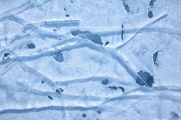 Image showing Baikal ice texture