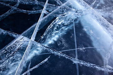 Image showing Baikal ice texture