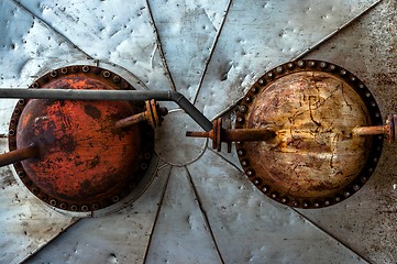 Image showing Rusty steal texture of a storage tank