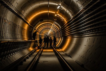 Image showing Underground facility with a big tunnel