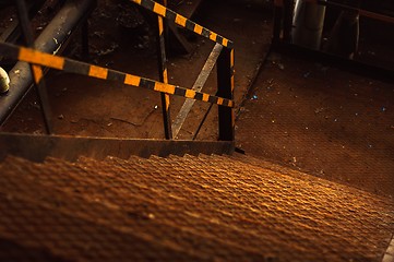 Image showing Industrial staircase in rusty colors