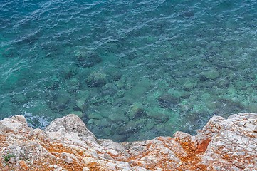 Image showing Sharp stones at the shores