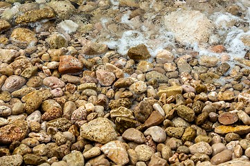 Image showing Pebble stones at the sea