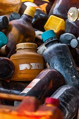 Image showing Toxic waste dump with a lot of bottles