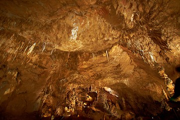 Image showing Underground photo in a cave with bright lighr