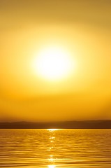 Image showing Beautiful sunset at the ocean