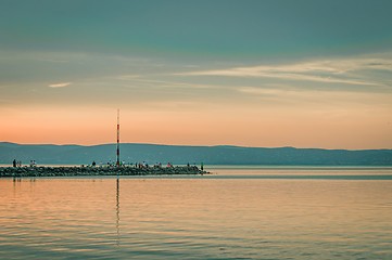 Image showing Beautiful Sunset at the ocean