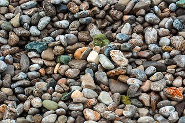 Image showing Pebble stones at the sea