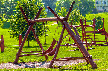 Image showing Kid's playground outdoors in the park