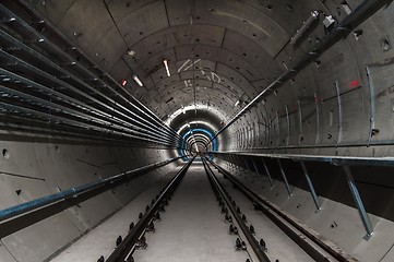 Image showing Underground facility with a big tunnel