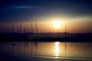 Image showing Beautiful Sunset at the ocean