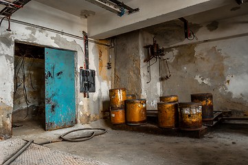 Image showing Industrial interior with storage tank 