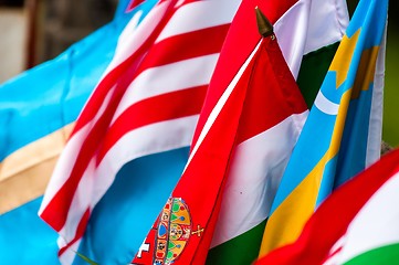 Image showing Flags of many nations