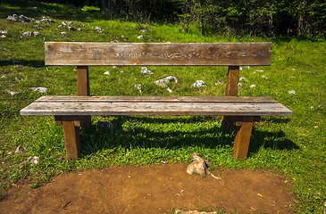 Image showing Wooden bench without people