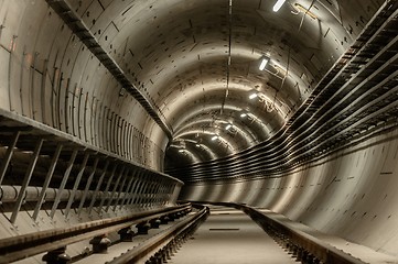 Image showing Underground facility with a big tunnel