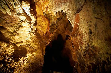 Image showing Underground photo in a cave with bright lighr