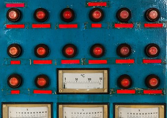 Image showing Control panel in old laboratory