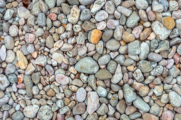 Image showing Pebble stones at the sea