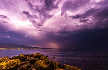 Image showing Storm at the beach