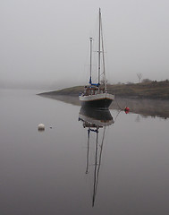 Image showing boat in fog