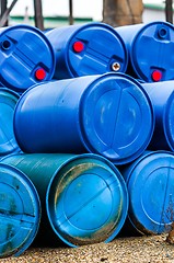 Image showing Several barrels of toxic waste