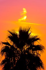 Image showing Golden sunset at a mediterranean area