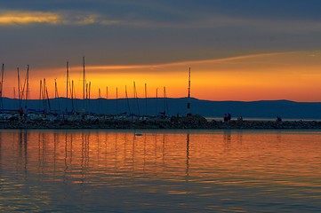 Image showing Beautiful Sunset at the ocean