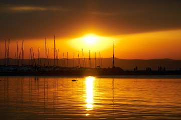 Image showing Beautiful Sunset at the ocean