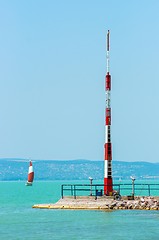 Image showing Storm indicator on the shores of a sea