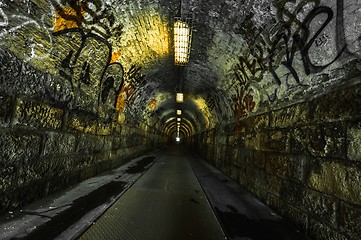 Image showing Urban underground tunnel