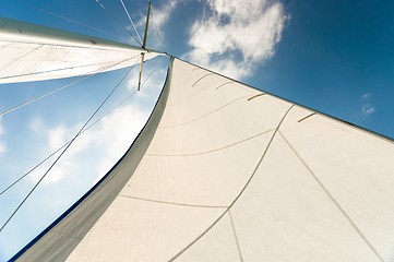 Image showing Sail of a sailing boat