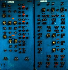 Image showing Control panel in old laboratory