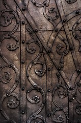 Image showing Old metal door