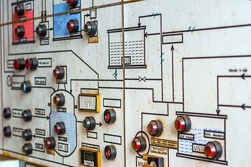 Image showing Control panel in old laboratory