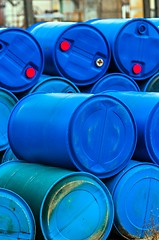 Image showing Several barrels of toxic waste