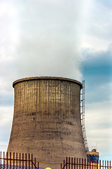 Image showing Cooling tower with sky