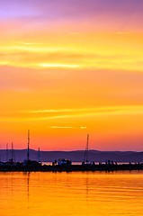 Image showing Beautiful Sunset at the ocean