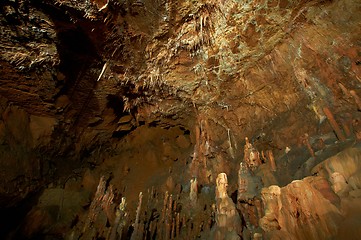 Image showing Underground photo in a cave with bright lighr