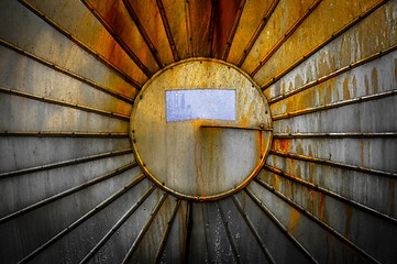 Image showing Rusty steal texture of a storage tank