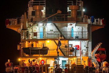 Image showing Big cargo ship on the water