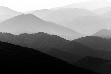 Image showing Mountains with strange sky