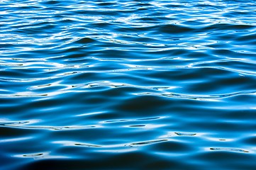 Image showing Deep blue water surface