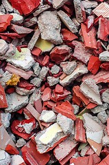 Image showing Brick and concrete ruins closeup photo