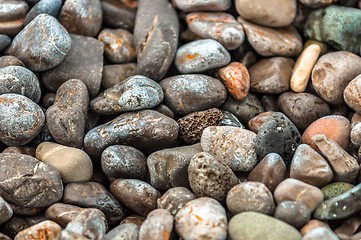 Image showing Pebble stones at the sea