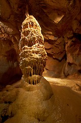 Image showing Underground photo in a cave with bright lighr